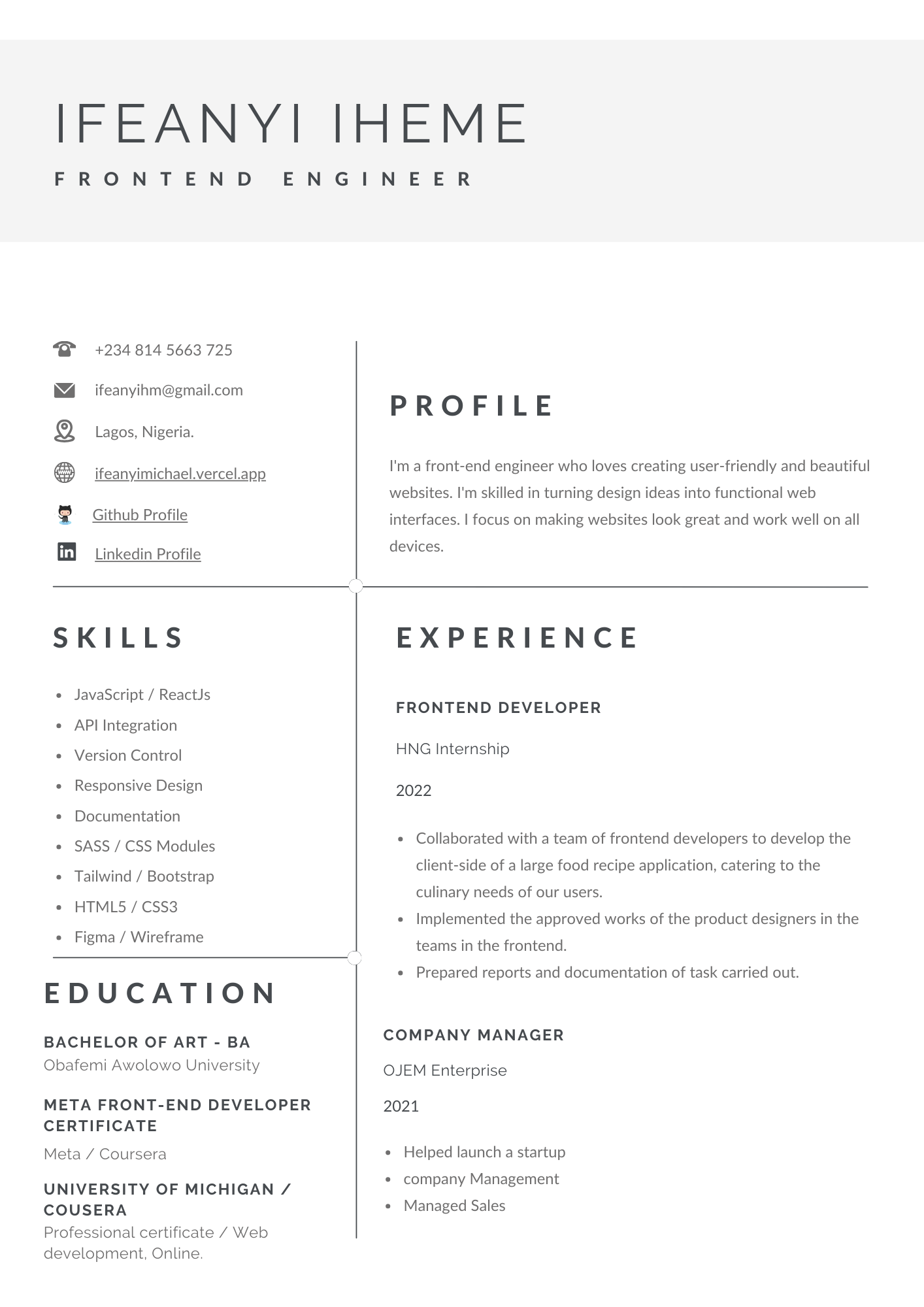 resume